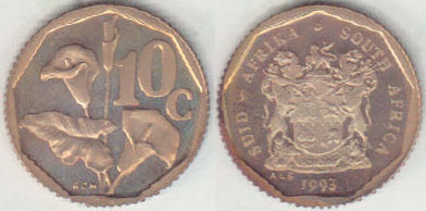 1993 South Africa 10 Cents (Proof) A005291